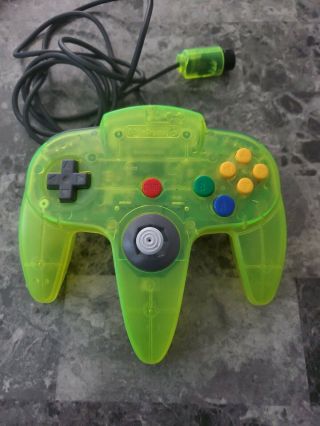 Vintage Nintendo 64 N64 Controller Extreme Lime Green