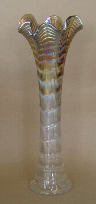 Vintage IMPERIAL Carnival Glass RIPPLE 13.  5 