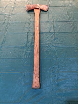 Vintage Collins Red Seal 3 - 1/2lb Double Bit Axe W/original Hickory Handle.