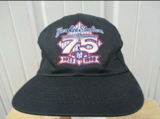Vintage Footlocker X Adidas York Yankees Stadium 75th Anniv Snapback Hat Cap