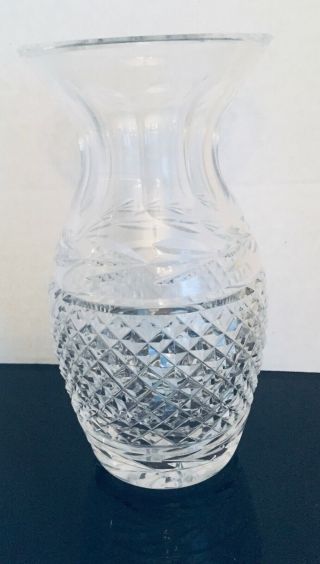 Vintage Waterford Crystal Glandore 7 " Flared Handblown Vase Discontinued