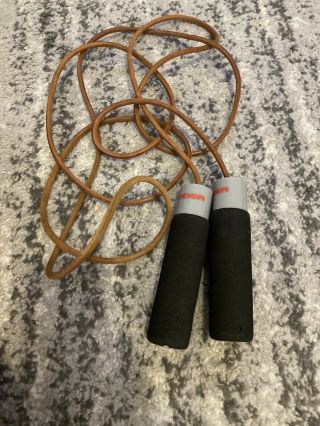 Vintage Weider Adjustable Weighted Leather Jump Rope -