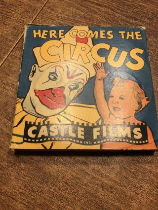 Vintage 16mm Film Here Comes The Circus Castle Films 7 " Reel