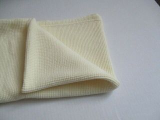 Vintage Carters Yellow Waffle Weave Thermal Baby Blanket USA Made 100 Cotton 2