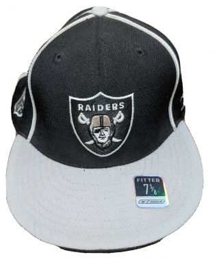 Vintage Oakland Raiders Reebok Fitted Cap Official Nfl 7 5/8