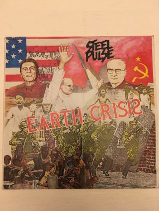 Steel Pulse Earth Crisis Elektra Promo 1984 Vintage Reggae Vinyl