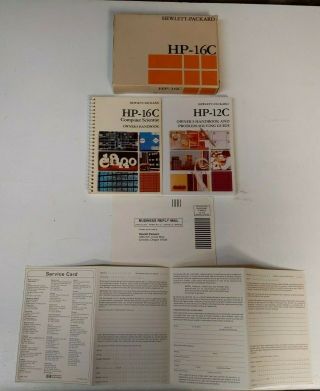 Vintage Hp - 16c Computer Scientist Owner 
