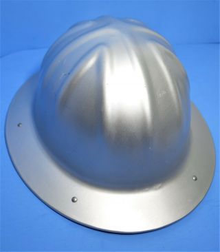 Vtg,  Mcdonald T Aluminum Hard Hat Mine Safety & Appliances Co.  Msa,  Full Brim - Vg