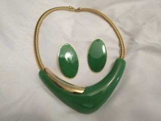 Vintage 80 ' s MONET Necklace Earrings Set 2