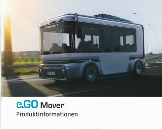 2019 E.  Go Mover,  Unique & Compact City Bus,  Very Deluxe Sales Brochure In German