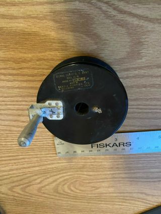 Vintage US Army Signal Corps RL - 48 reel for gibson girl radio transmitter w/wire 2