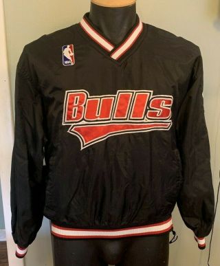 Chicago Bulls Pullover Windbreaker Youth Large Vintage Starter Jacket 90s