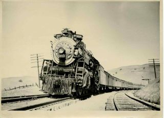6ee523 Rp 1940/50s At&sf Santa Fe Railroad Engine 3454