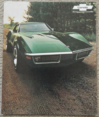 1971 Corvette Vintage Dealership Brochure - Stingray Coupe & Convertible
