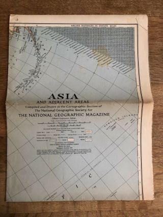 Map National Geographic 1942 Asia And Adjacent Areas
