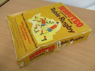 Subbuteo Table Rugby International Edition,  Vintage Rugby Game,  1974 - 75