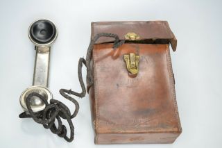 Vintage 1930s Western Electric Military Hand Set Phone Field Lineman