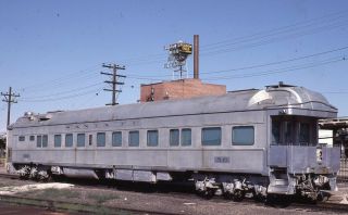 Atsf Santa Fe Railroad Train Car Chrome Denver Co 1983 Photo Slide