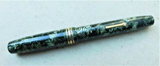 Conway Stewart 58 Duro Nib Fountain Pen Vintage Green Marbled