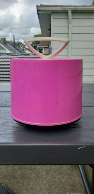 Vtg Pink Disk Go Case 45rpm Record Holder Storage Carry Case
