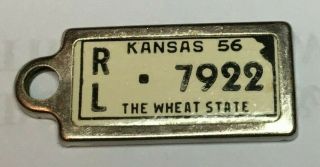 1 1956 Kansas Ks Dav Keychain License Plate Tag Disabled American Veterans