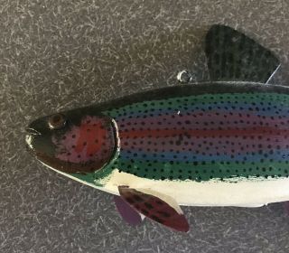 Unknown Artist Rainbow Trout Fish Decoy Minnesota Folk Art
