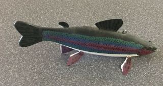 Unknown Artist Rainbow Trout Fish Decoy Minnesota Folk Art 3