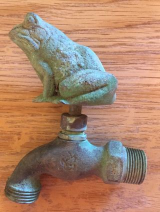 Vintage Frog Toad Swan Garden Yard Water Faucet Hose Valve Usa