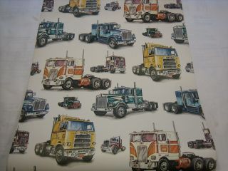 1980s Semi Trucks Novelty Vintage Wallpaper 25 Ft