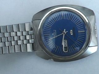 A Vintage Gents Blue Dialled Seiko 5 Automatic Watch 6119 - 8470
