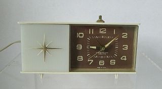Vintage Westclox Starburst Atomic Electric Alarm Clock Light Up