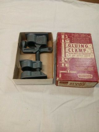 Vintage Sears Craftsman Gluing Clamp 3/4” Threaded Pipe 9 - 6674