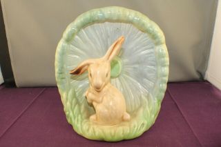 Vintage Pre 1937 Sylvac 1510 Mushroom Vase With Lop Eared Rabbit Made In England