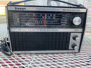 Vintage Stewart Multi Band Solid State Radio Am Fm Radio And It