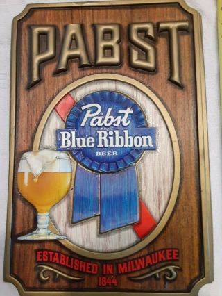 Vintage Beer Advertising,  Pabst Blue Ribbon Wall Mount
