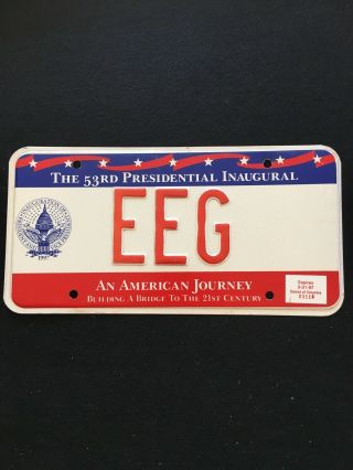 1997 Inaugural Licenses Plate Eeg
