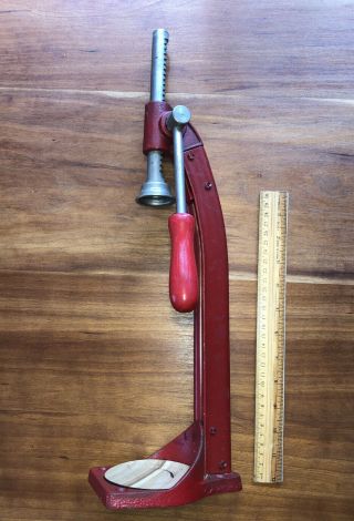 Vintage E In Diamond Eveready ? Beer Bottle Capper And Wine Corker.  Benchmount