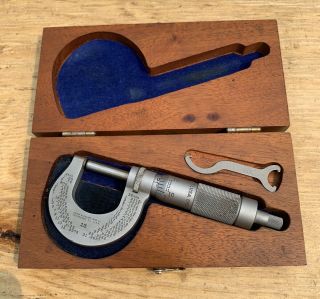 Vintage Brown & Sharpe Micrometer 0 - 1 Inch.  0001” No.  13 Machinist Tools