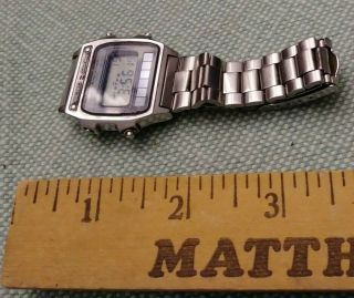 Vintage Seiko Silver Wave Lcd Alarm Chronograph Watch,  Solar,  A628 - 5030,  Runs