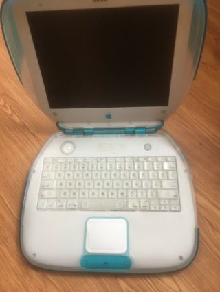 Vintage iBook G3/300 Clamshell Blueberry Laptop 2