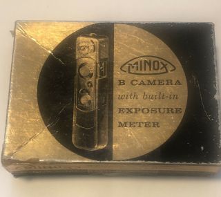 Vintage Minox B Camera W/built - In Exposure Meter Box