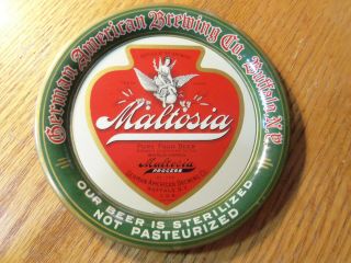 Vintage Tin Tip Tray German American Brewing Co.  Buffalo,  N.  Y.  Maltosia Process