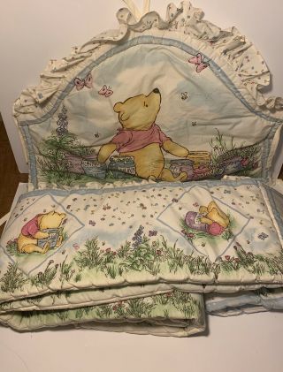 Vintage Classic Pooh Baby Bedding Bumper Crib Set Winnie Unisex Nursery 1997