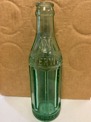 Vintage Cheerwine Embossed Soda Bottle Charlotte,  Nc North Carolina Lgw 1943