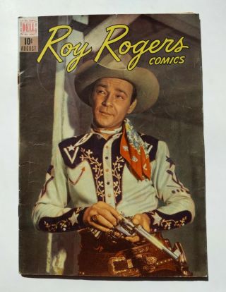 Vintage Roy Rogers Comics Vol.  1 No.  8 Golden Age 1948 Comic Book Dell Western