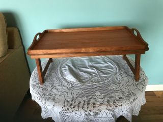 Vintage TEAK Wood Bed Tray Table Goodwood 22 x 14 