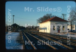 Slide Milw Milwaukee Road Wisconsin Dells Wi Station In 1975
