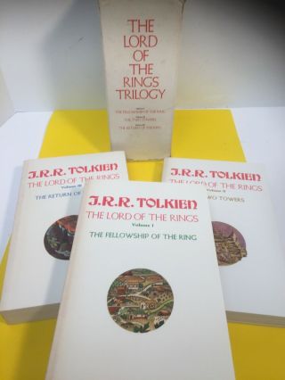 Vintage 1973 Lord Of The Rings Trilogy Jrr Tolkien Box Set Ballantine Books