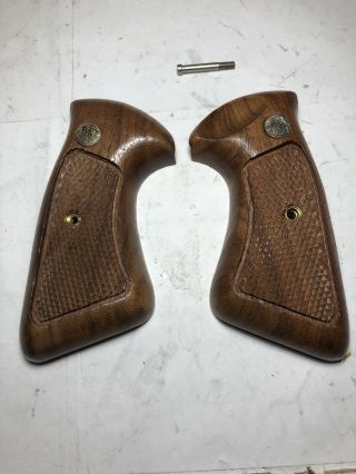 Vintage Smith And Wesson J Frame Wood Pistol Grips