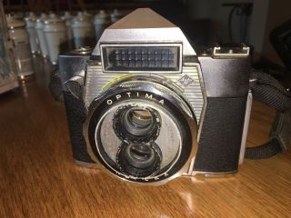Vintage Agfa Optima Reflex 35mm Camera Twin Lens - 45mm F2.  8